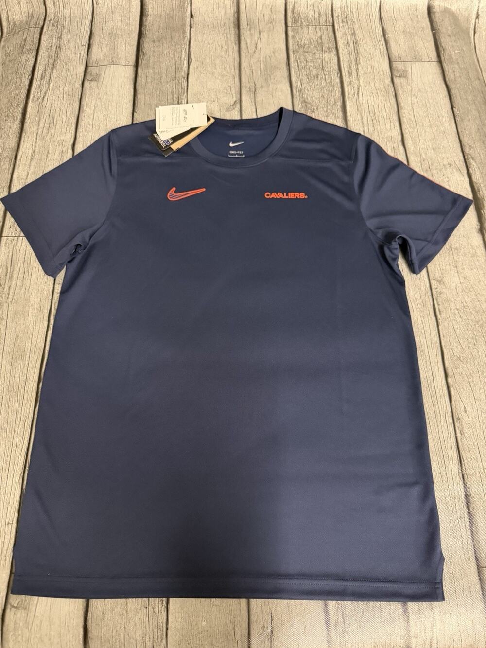 NWT Men’s Nike Virginia Cavaliers Coach Dri-FIT UV T-Shirt Navy Blue Sz Large